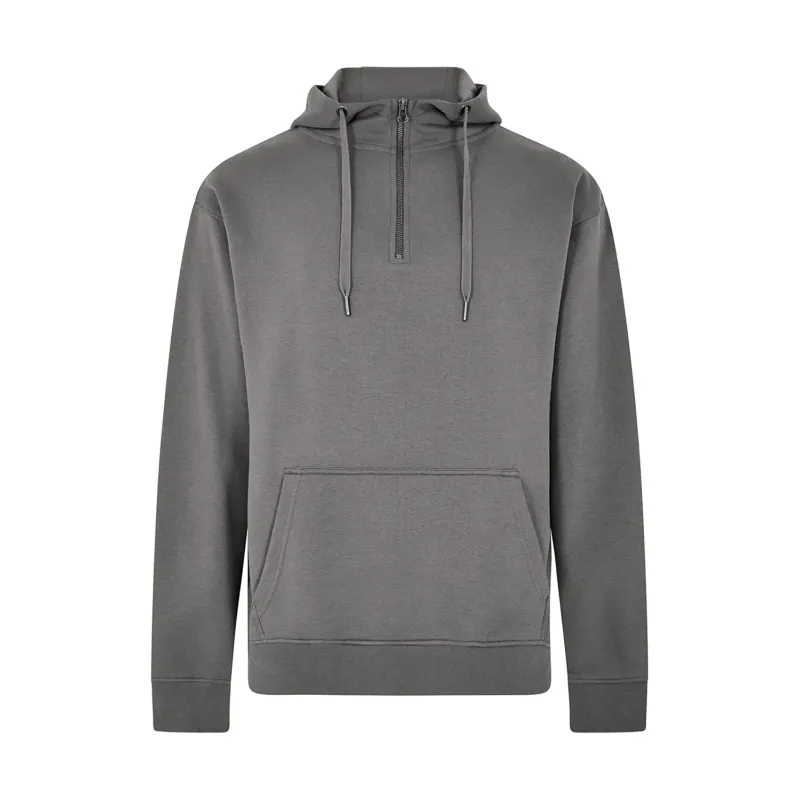 Felpa con cappuccio e zip 1/4 80/20